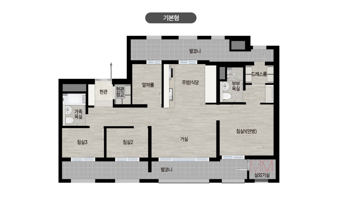 74A 기본형 평면도