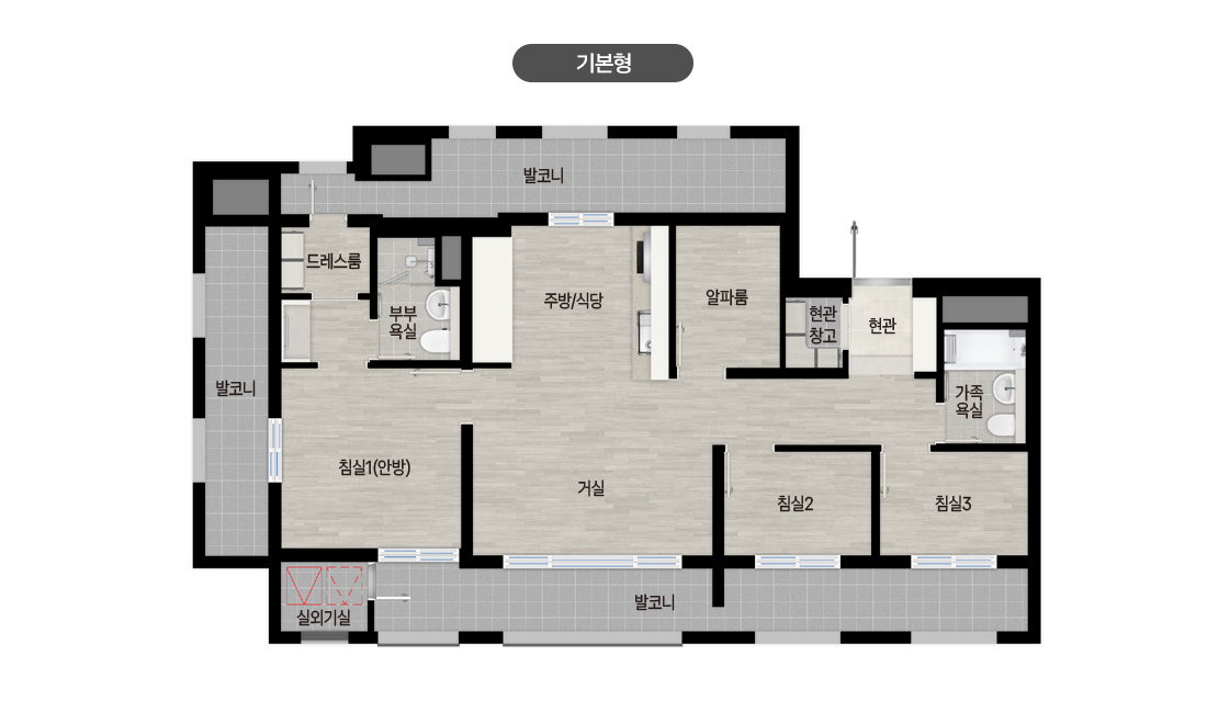 74B 기본형 평면도