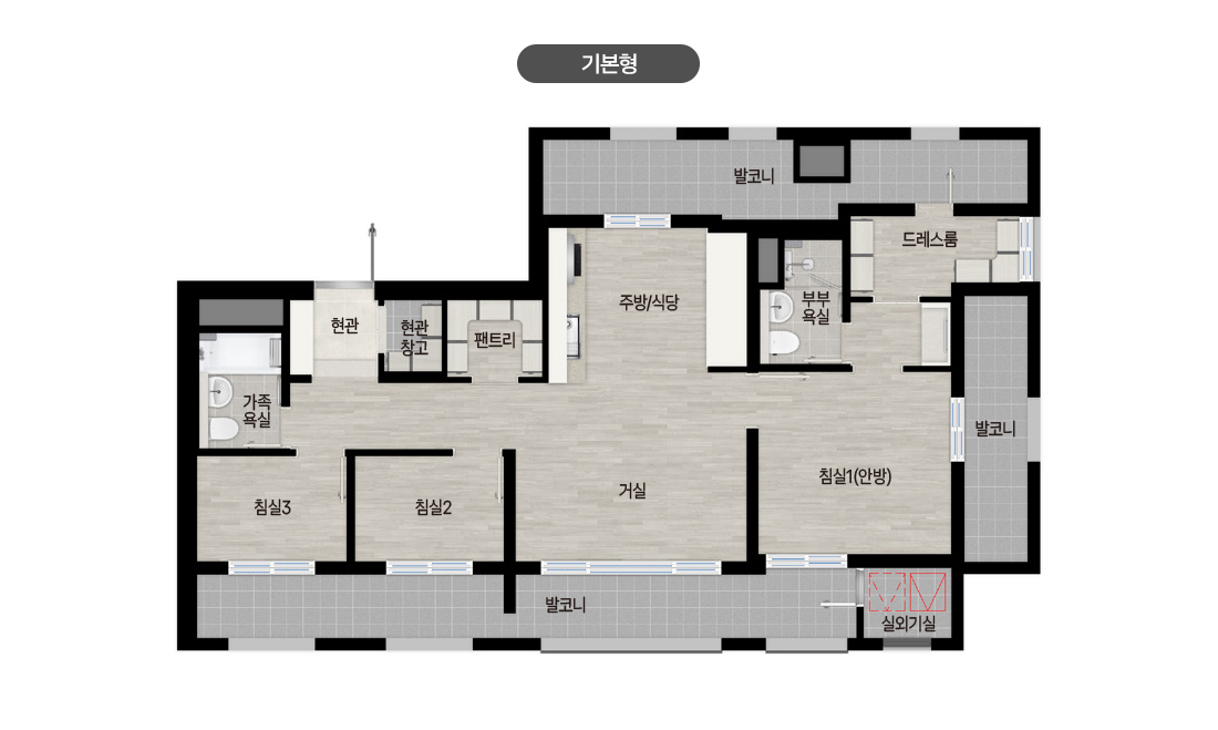 74C 기본형 평면도