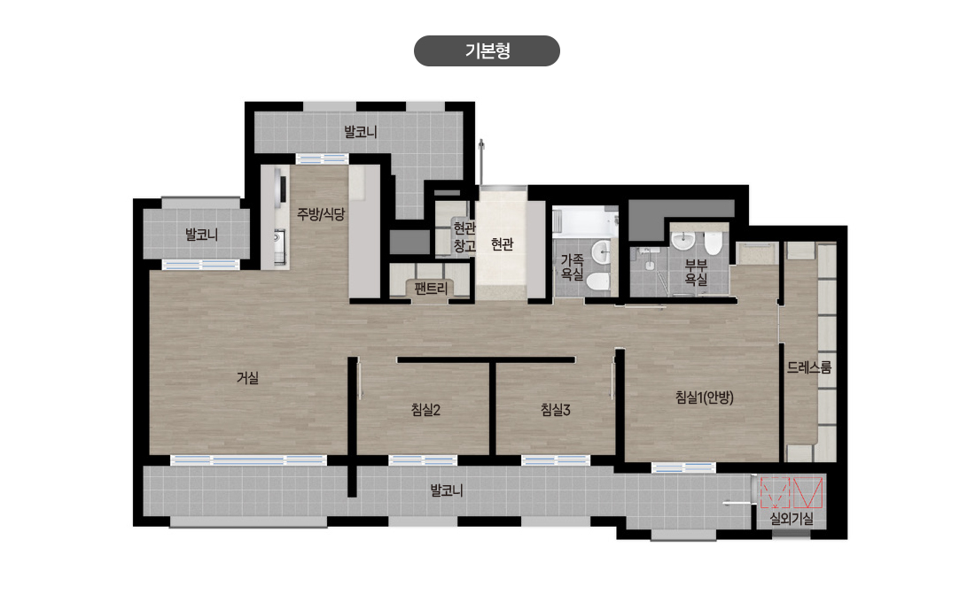 84C 기본형 평면도